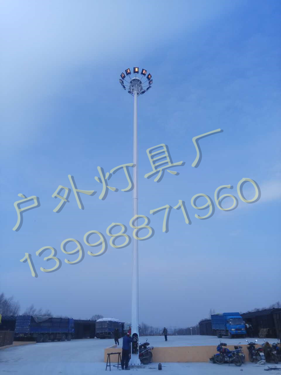 黑龙江勃利县围垦镇火车站21米高杆灯